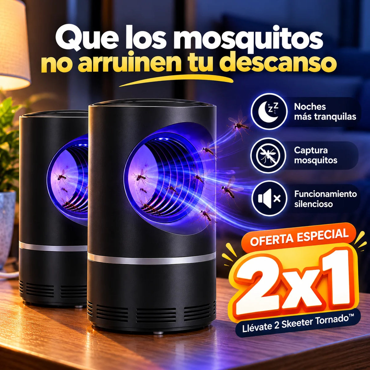 Skeeter Tornado™ – ¡Que los mosquitos no te quiten el sueño!