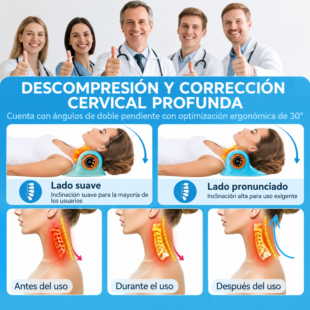 CerviCalm™ Masajeador de cuello 4 en 1
