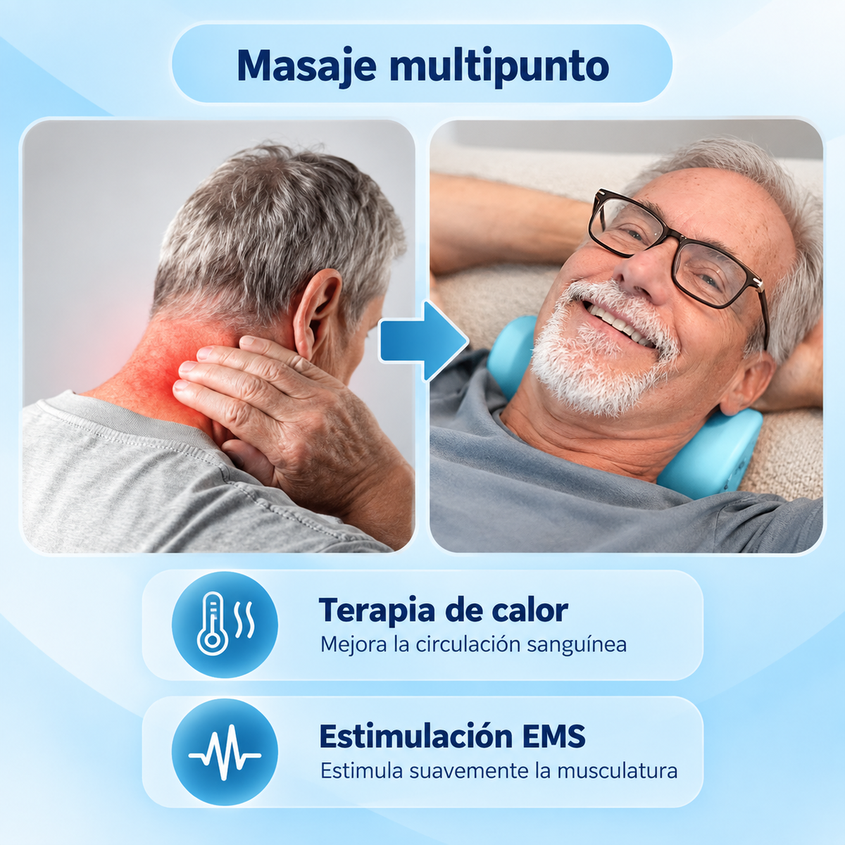 CerviCalm™ Masajeador de cuello 4 en 1