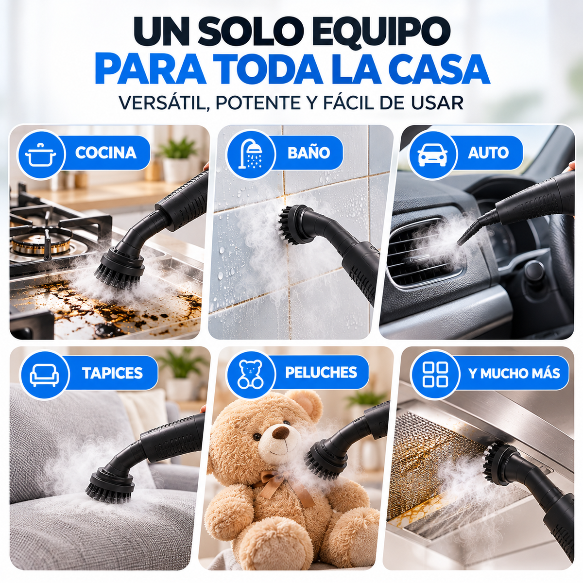 SteamJet™ Vapor y potencia que transforma tu forma de limpiar