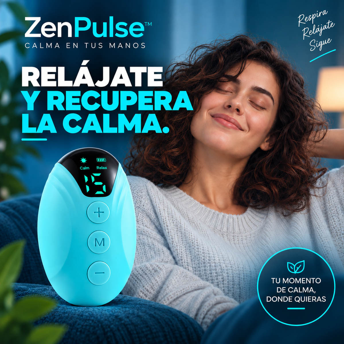 ZenPulse™ dispositivo de relajación portátil