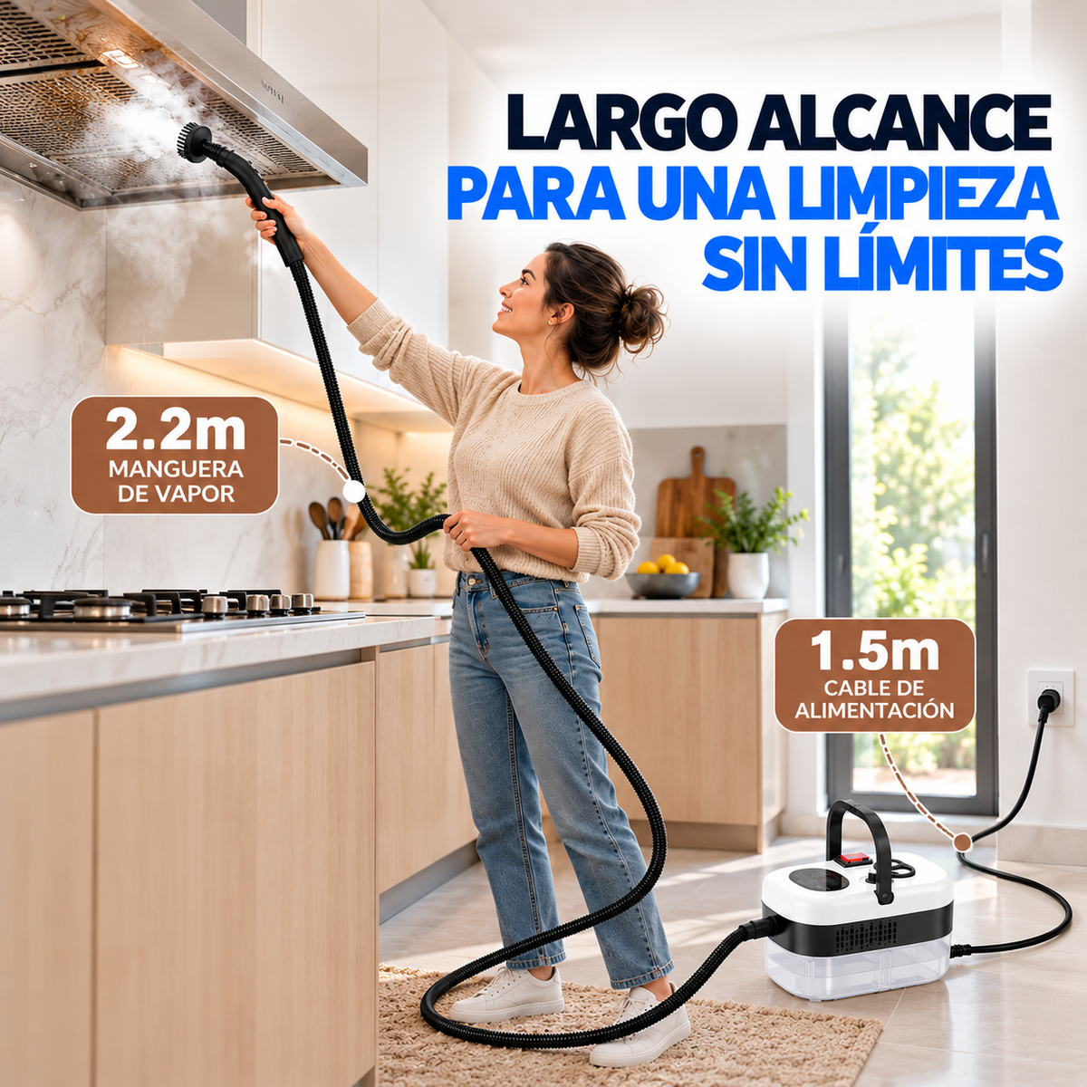 SteamJet™ Vapor y potencia que transforma tu forma de limpiar